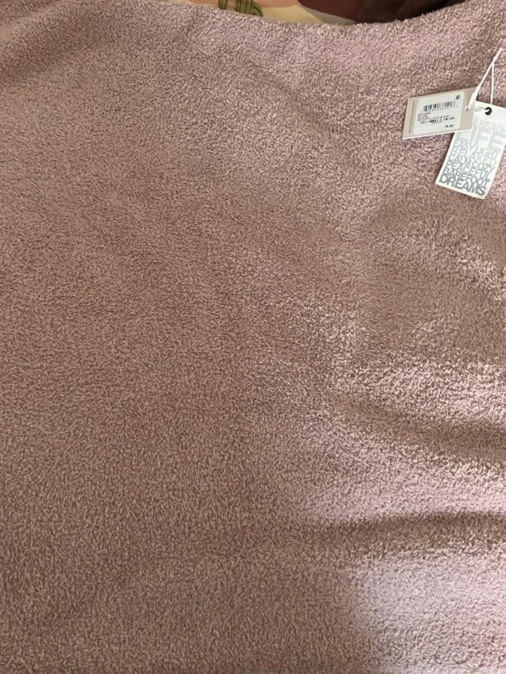 Barefoot Dreams Plush Throw in color feather
